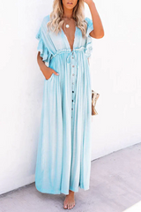 Rieke - langes maxi kleid in schmetterlingsform