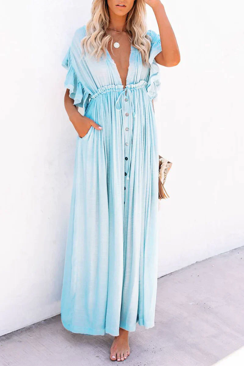 Rieke - langes maxi kleid in schmetterlingsform