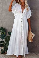 Rieke - langes maxi kleid in schmetterlingsform