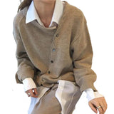 Celina - weiche strickjacke mit diagaler knopfleiste