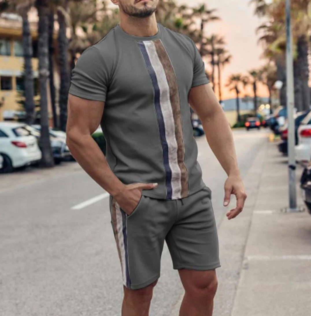 Taliano - das stylische set aus shirt und shorts für männer