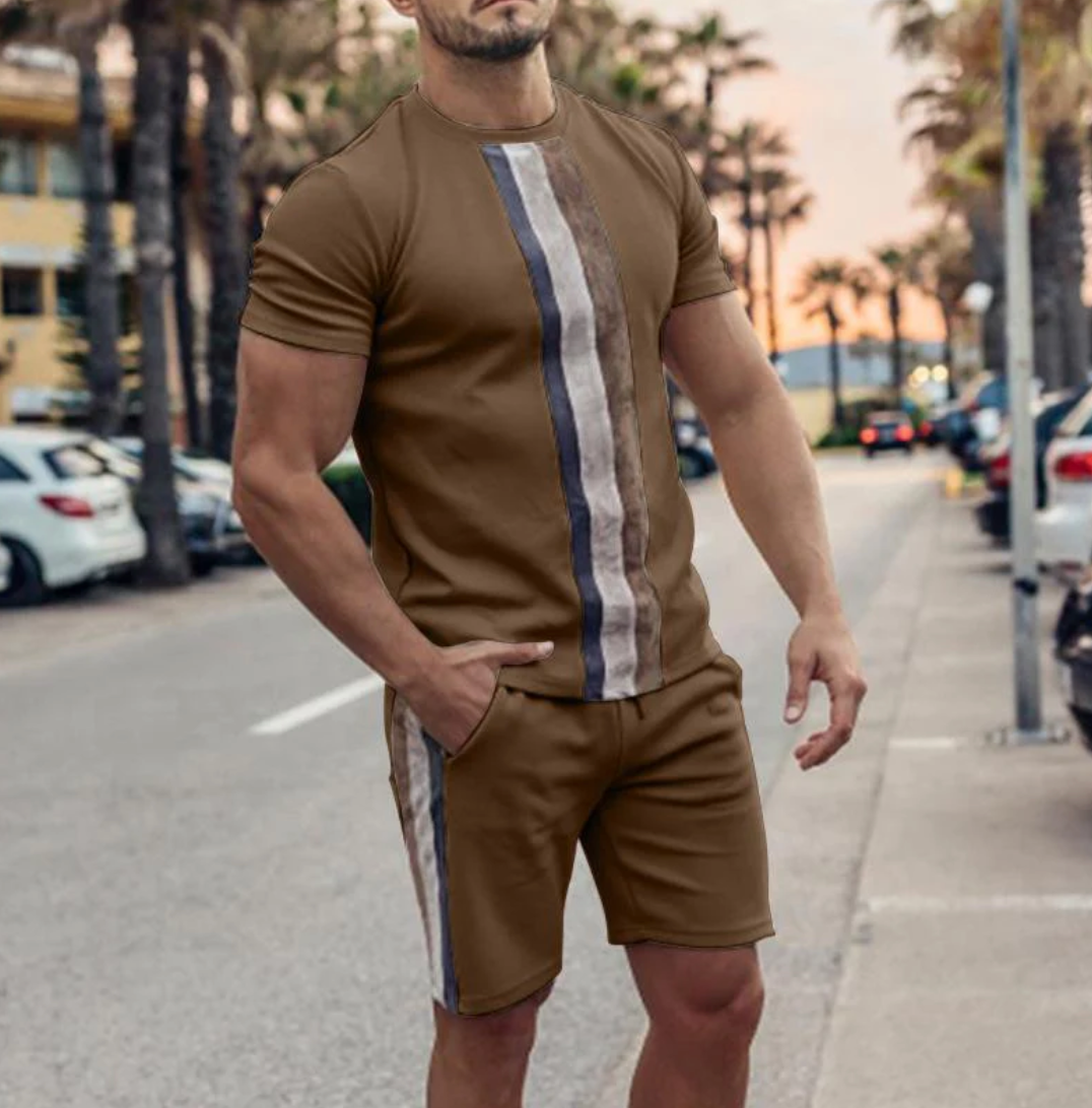 Taliano - das stylische set aus shirt und shorts für männer