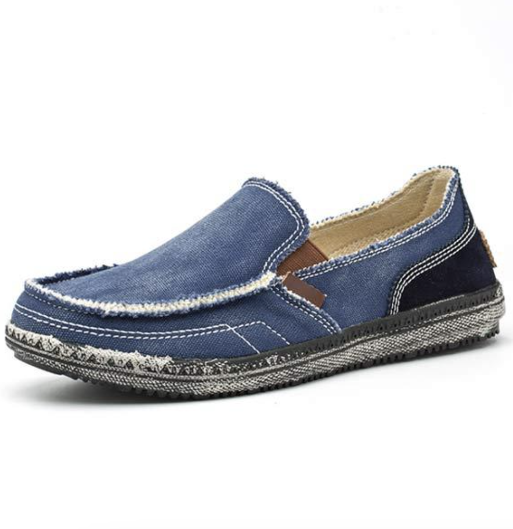 Jerimo - loafers für männer mit gewaschenem jeans-design
