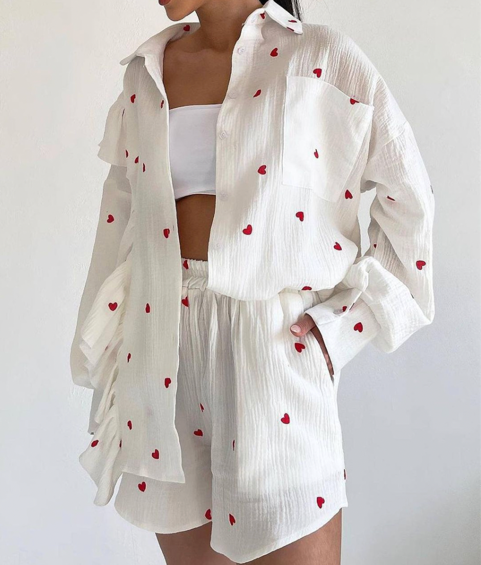 HEARTLY - Das stylische und Set mit Hemd und Shorts