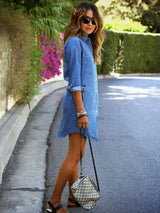 Ibbie - stylisches und s jeans kleid für den sommer/frühling