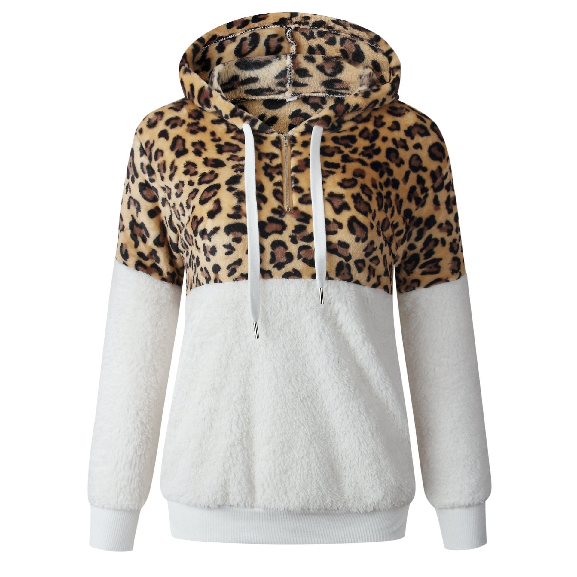 Teddy pullover - extrem warmer und kuscheliger hoodie mit stylischem leopardenmuster für den frühling