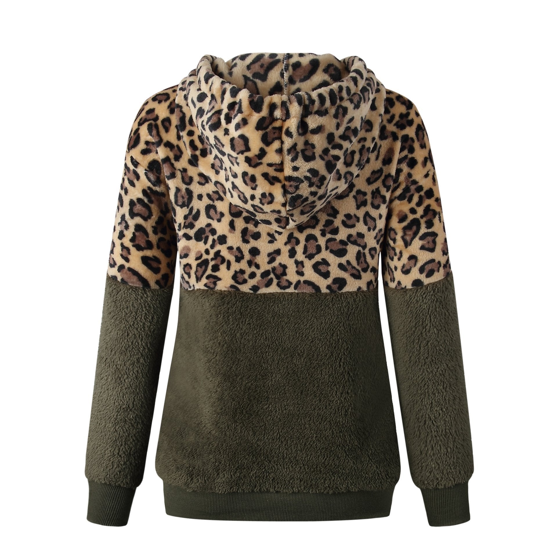 Teddy pullover - extrem warmer und kuscheliger hoodie mit stylischem leopardenmuster für den frühling