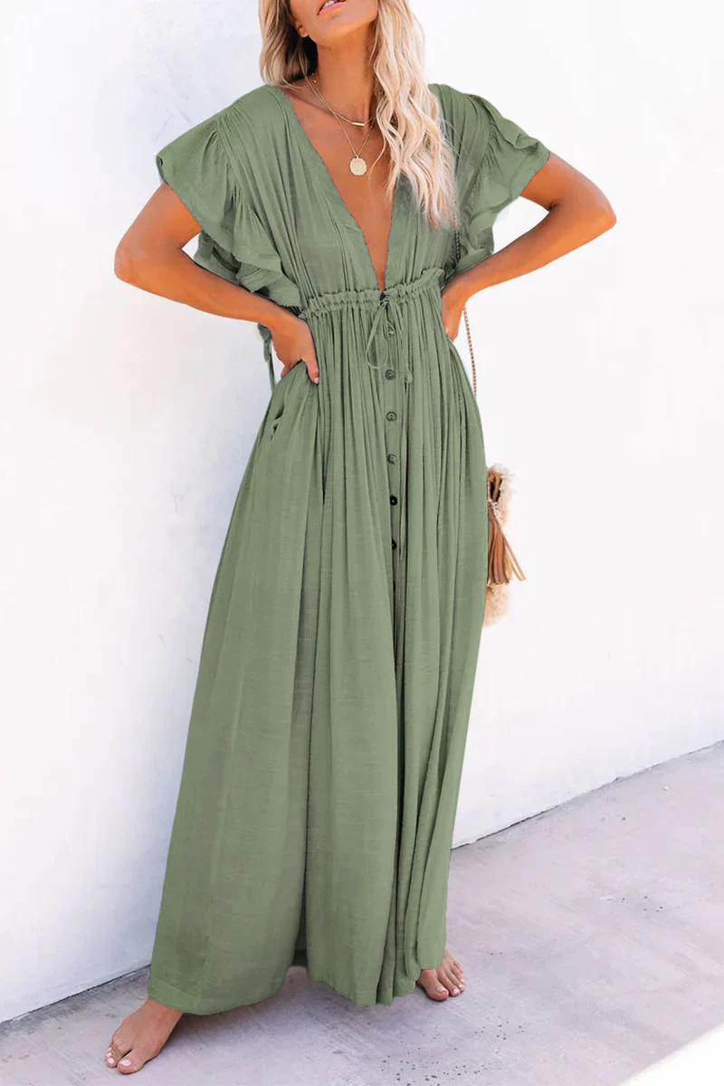 Rieke - langes maxi kleid in schmetterlingsform