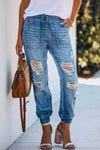 Elsy - lockere sommer jeans mit elastischem bund