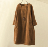 BERTHA - Super stylisches und hochwertiges Kord Kleid