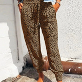 Feli - weit geschnittene hose mit leopardenmuster