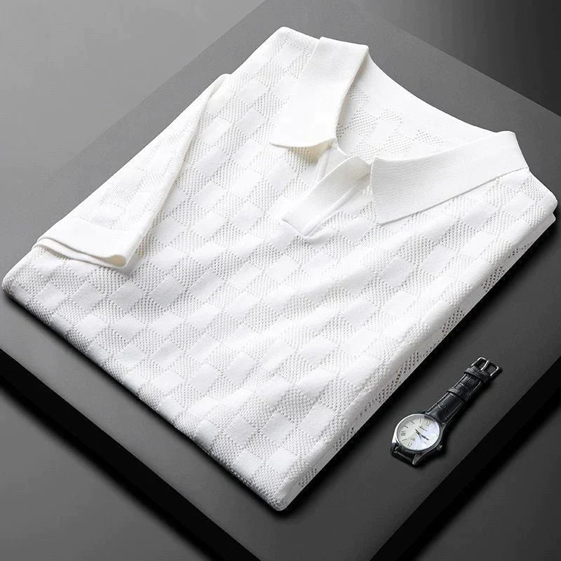 Blake - polo-shirt aus waffelstrick