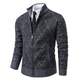 TomPolo - Stylischer Zipper-Strickpullover für Herren (italienisches Design)