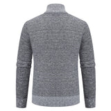 TomPolo - Stylischer Zipper-Strickpullover für Herren (italienisches Design)